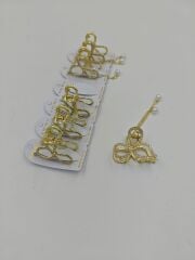 Sallantılı Taşlı Metal Mandal Toka 12li (Adet:25TL)