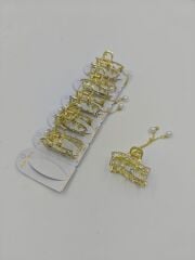 Sallantılı Taşlı Metal Mandal Toka 12li (Adet:25TL)