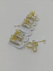 Sallantılı Taşlı Metal Mandal Toka 12li (Adet:25TL)