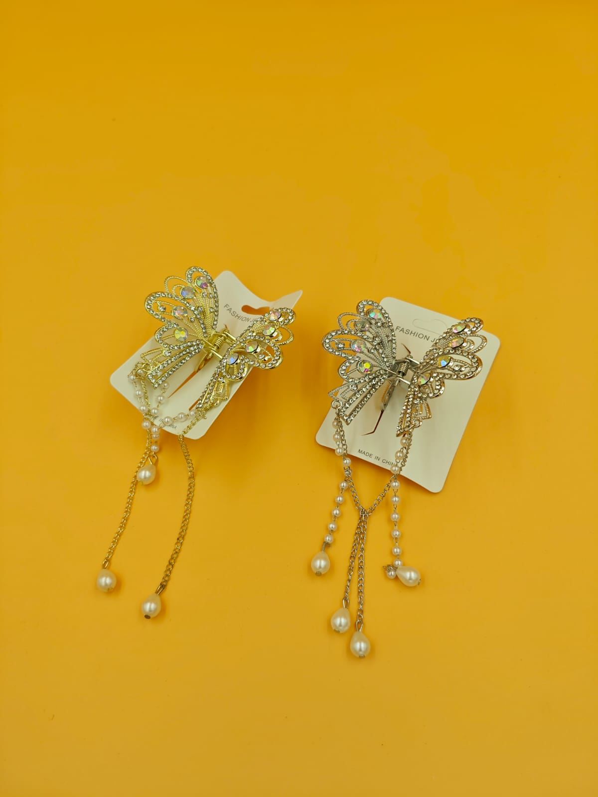 Sallantılı Taşlı Metal Mandal Toka 12li (Adet:50TL)