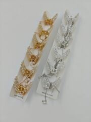 Sallantılı Taşlı Metal Mandal Toka 12li (Adet:35TL)