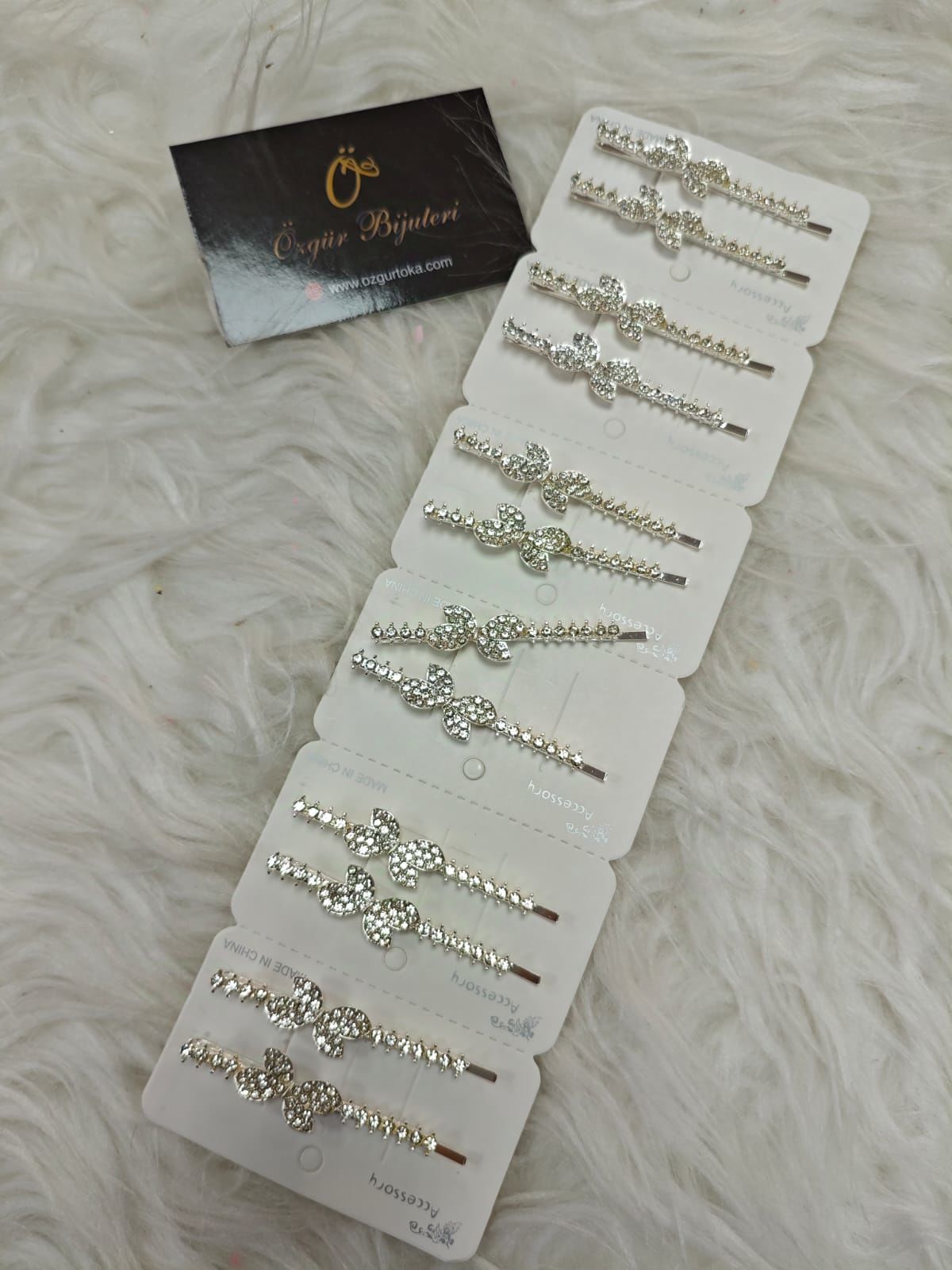 Taşlı Pens Toka 12 Çift (Çift:20TL)