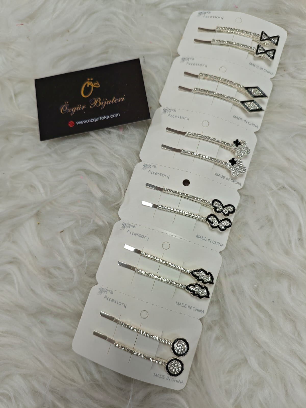 Taşlı Pens Toka 12 Çift (Çift:20TL)