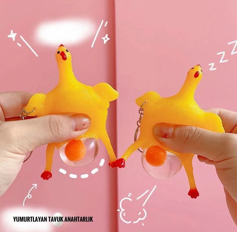 Yumurtlayan Tavuk Anahtarlık 24lü (Adet:25TL)