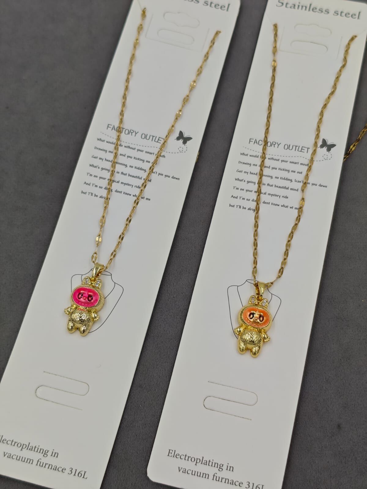 Çelik Labubu Kolye 12li (Adet:60TL)