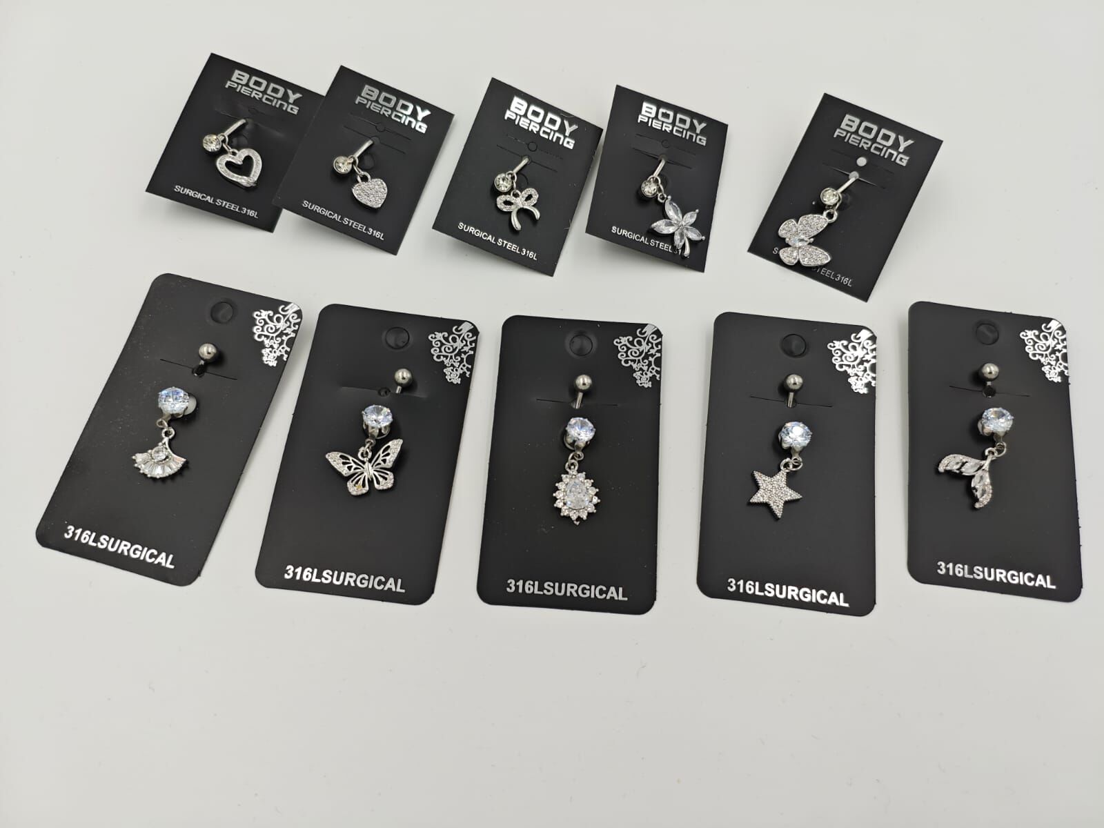 Çelik Göbek Piercing 12li (Adet:50TL)