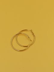 Çelik Halka Küpe 12Çift (Çift:30TL)4CM Sarı