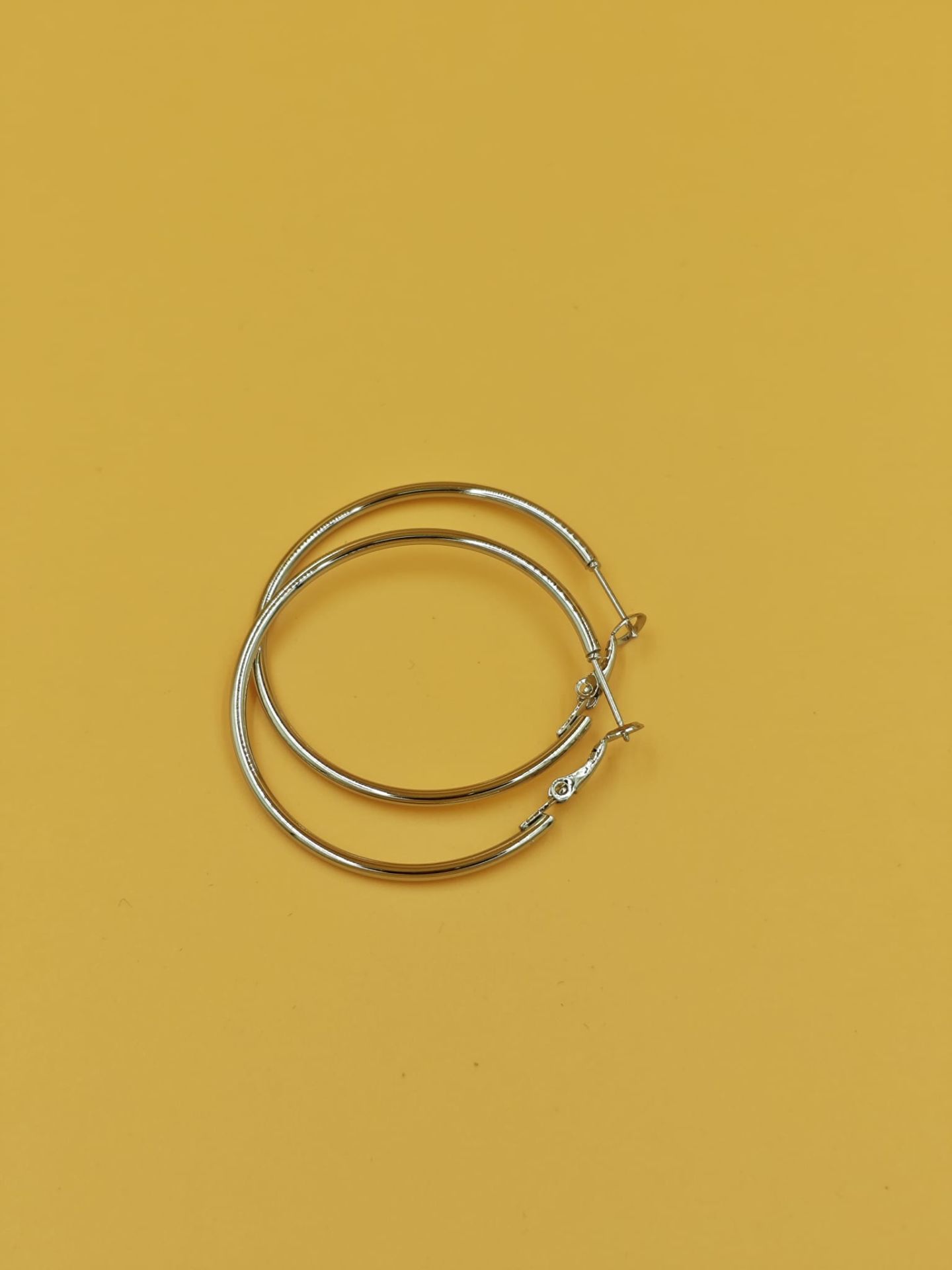 Çelik Halka Küpe 12Çift (Çift:30TL)3CM Gümüş