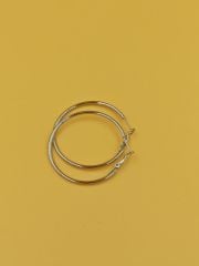 Çelik Halka Küpe 12Çift (Çift:30TL)3CM Gümüş