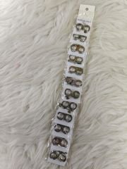 Sıkıştırma Figürlü Çelik Küpe 12Çift (Çift:25TL)