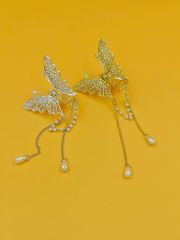 Sallantılı Taşlı Kelebek Metal Mandal Toka 12li (Adet:50TL)
