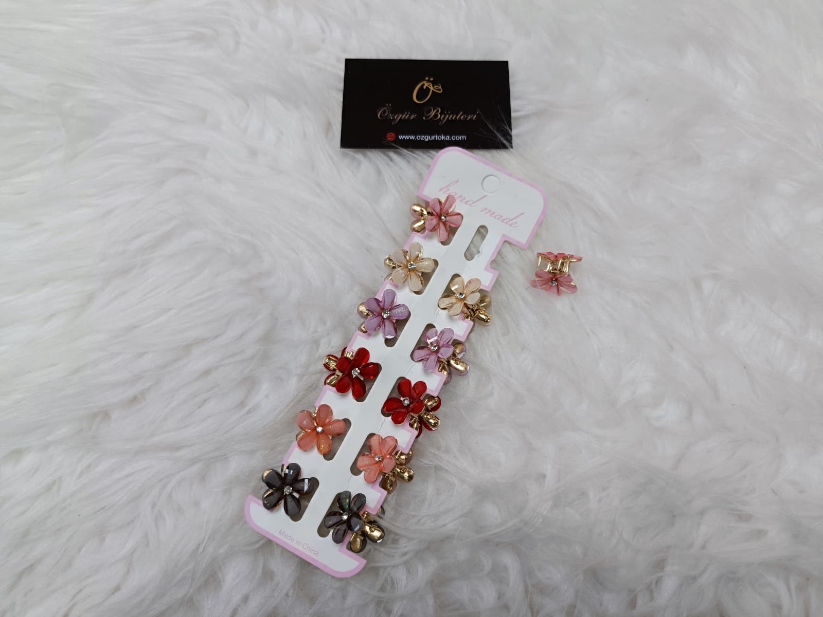 Taşlı Mandal Toka 12li (Adet:10TL) 2CM