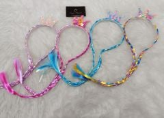 Unicorn Örgülü Saç Taç 12li (Adet:40TL)
