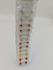 Sıkıştırmalı Çocuk Küpesi 12Çift (Çift:35TL)