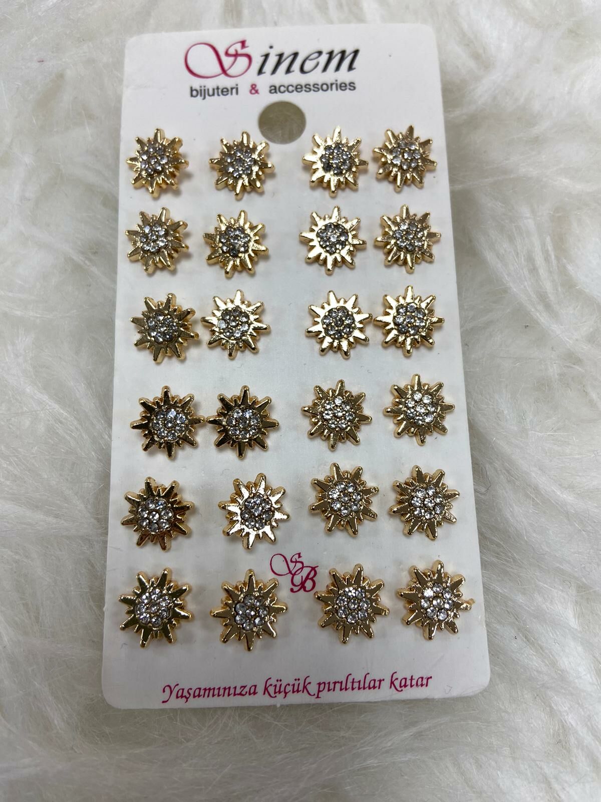 Taşlı Küpe 12li (Çift:7.5TL)