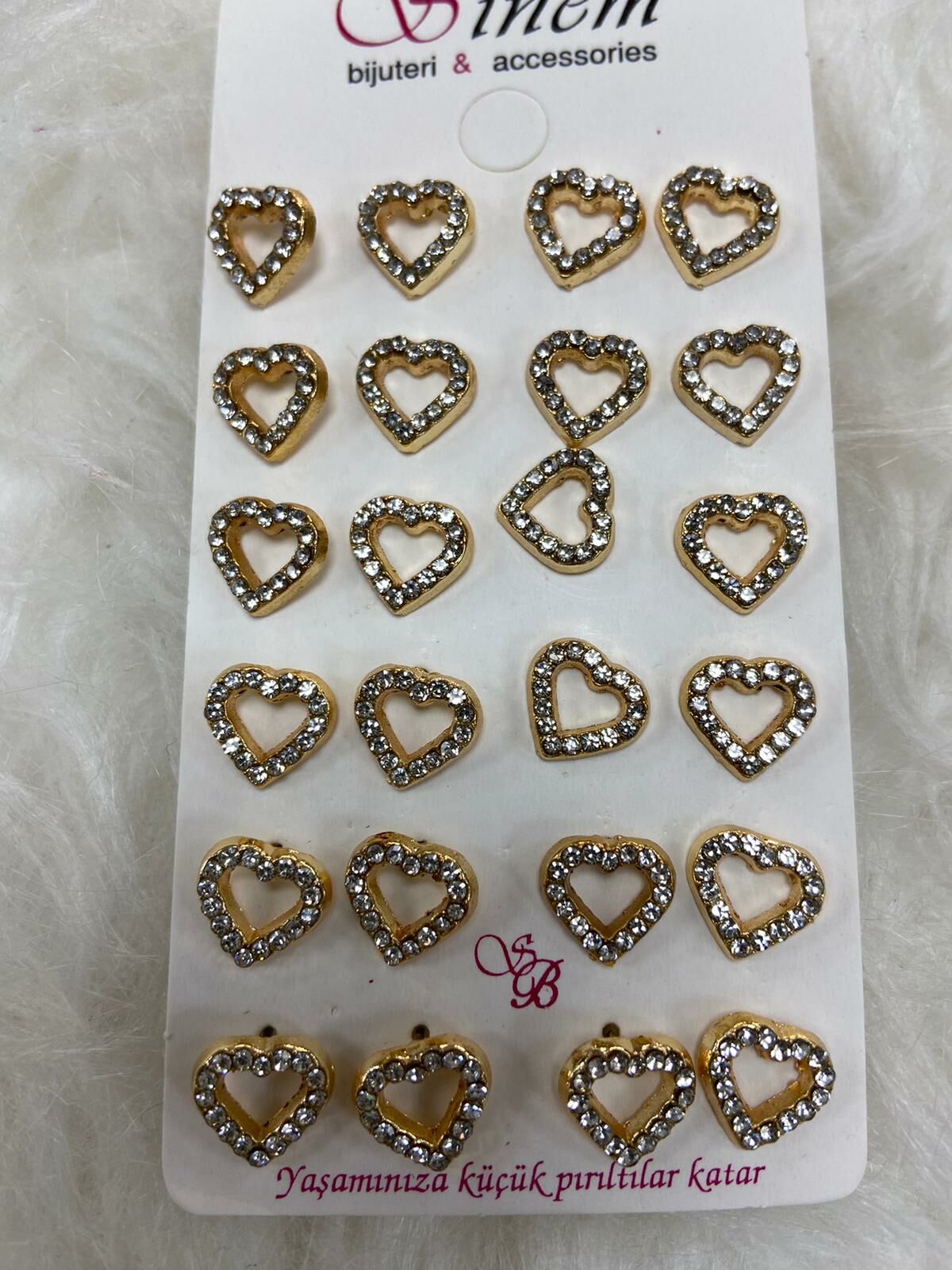 Taşlı Küpe 12li (Çift:7.5TL)