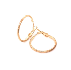 Yuvarlak Halka Küpe Gold 2.5 Cm