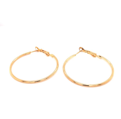 Yuvarlak Halka Küpe Gold 4 Cm