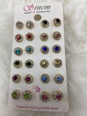 Taşlı Küpe 12li (Çift:7.5TL)