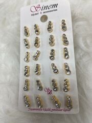 Taşlı Küpe 12li (Çift:7.5TL)