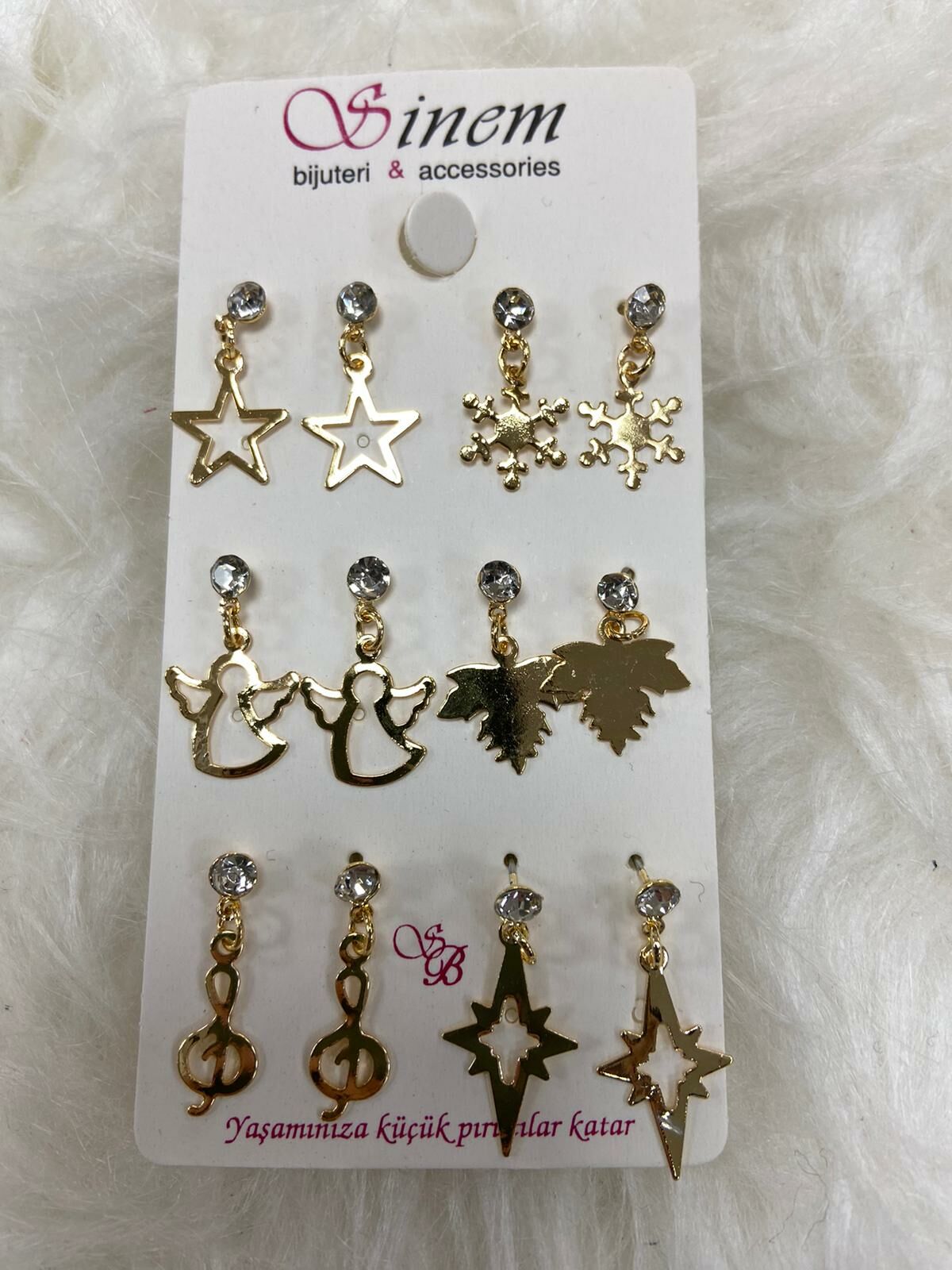 Sallantılı Küpe 6lı (Çift:7.5TL)