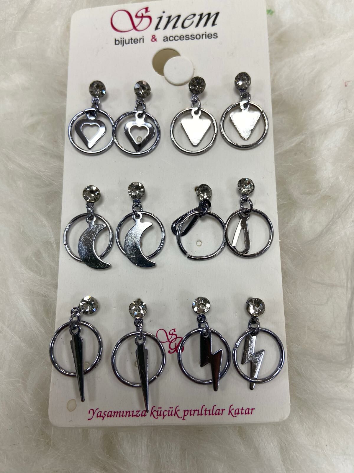 Sallantılı Küpe 6lı (Çift:7.5TL)