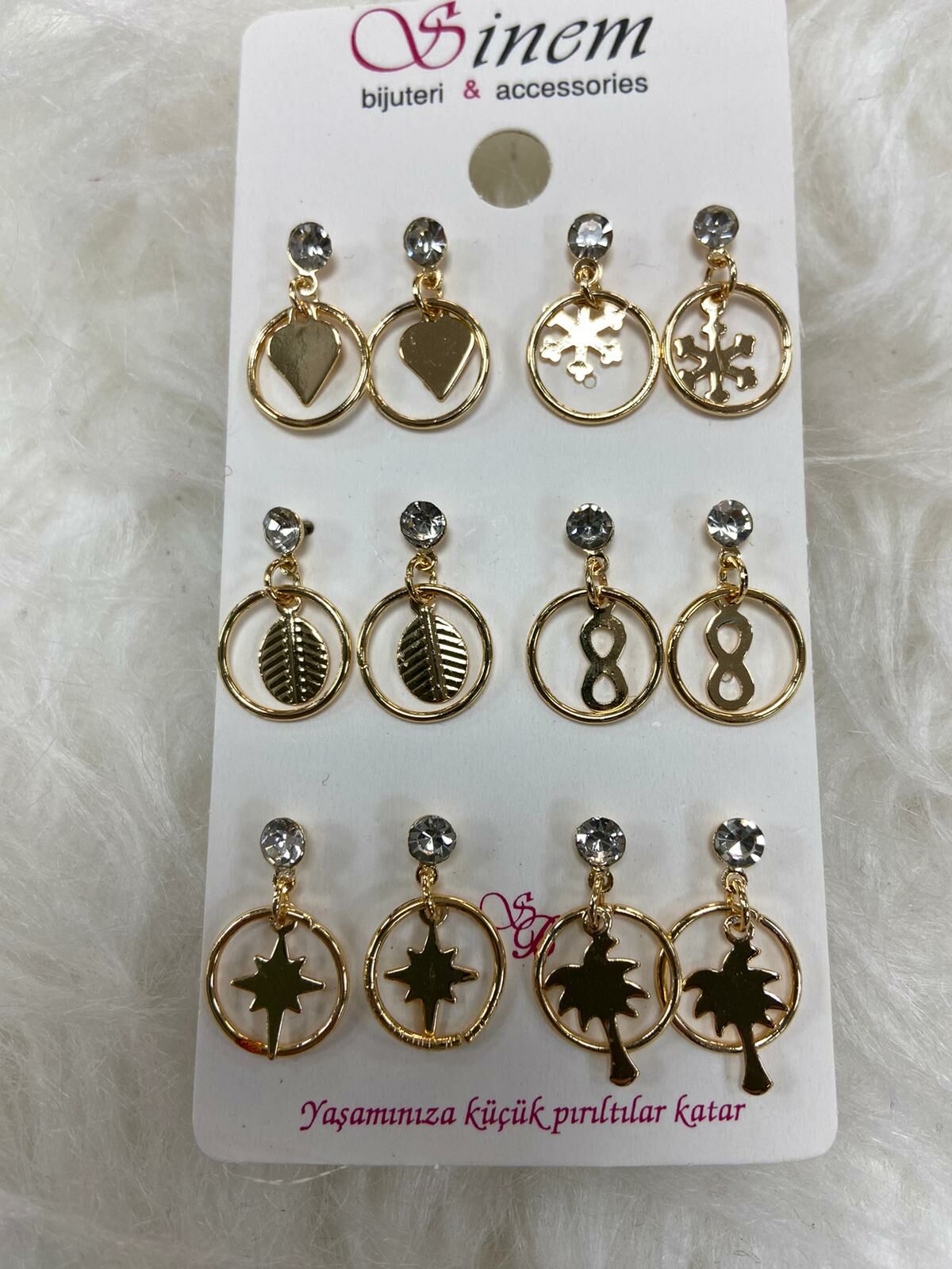 Sallantılı Küpe 6lı (Çift:7.5TL)