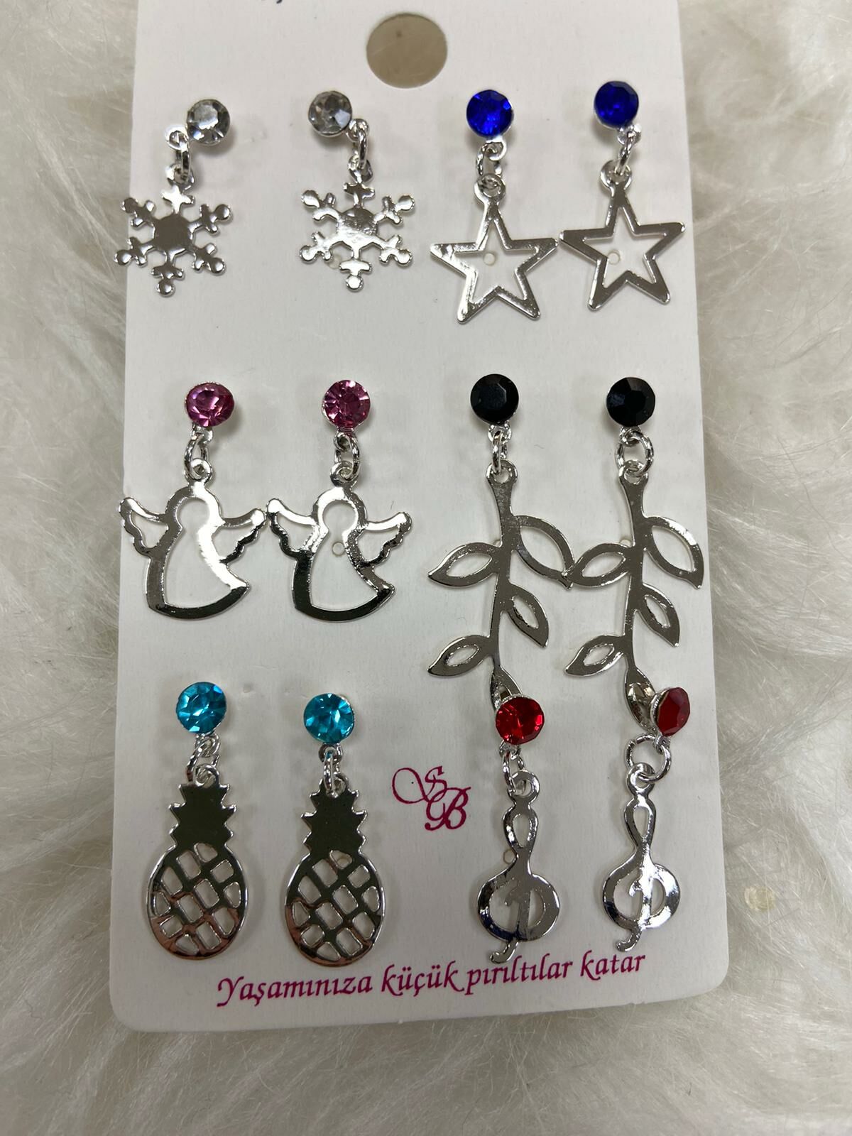 Sallantılı Küpe 6lı (Çift:7.5TL)