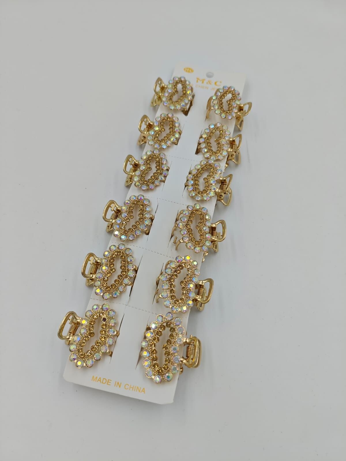 Taşlı Metal Mandal Toka 12li (Adet:25TL)