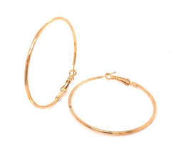 Yuvarlak Halka Küpe Gold 6 Cm