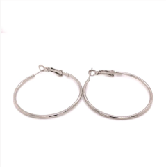 Yuvarlak Halka Küpe Gümüş 7 Cm