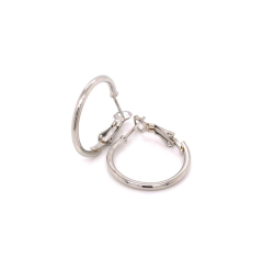 Yuvarlak Halka Küpe Gümüş 2.5 Cm